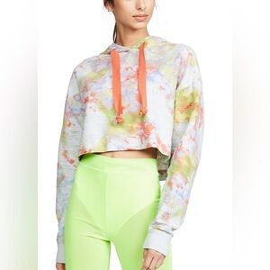 Free People Thinking About You Hoodie Sky Combo S Small